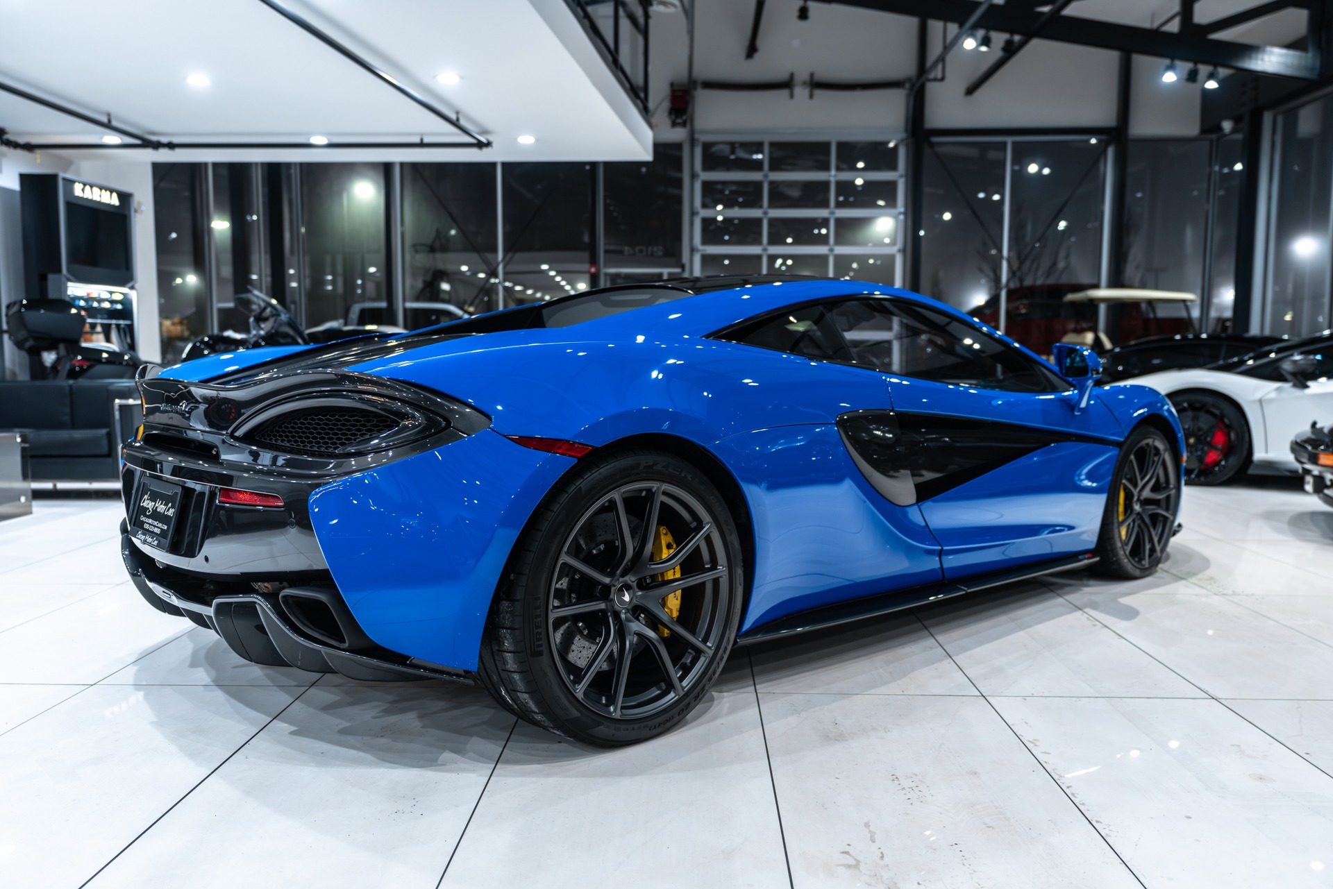 Used-2019-McLaren-570S-Coupe-ONLY-4k-Miles-Track-Pack-Front-Lift-RARE-MSO-Paris-Blue-LOADED