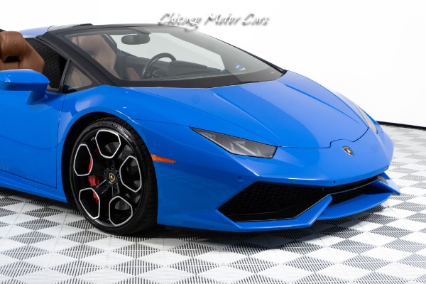 Used-2016-Lamborghini-Huracan-LP610-4-Spyder-Ad-Personam-Blu-Lemans-Front-End-PPF-Front-End-Lifter-Loaded