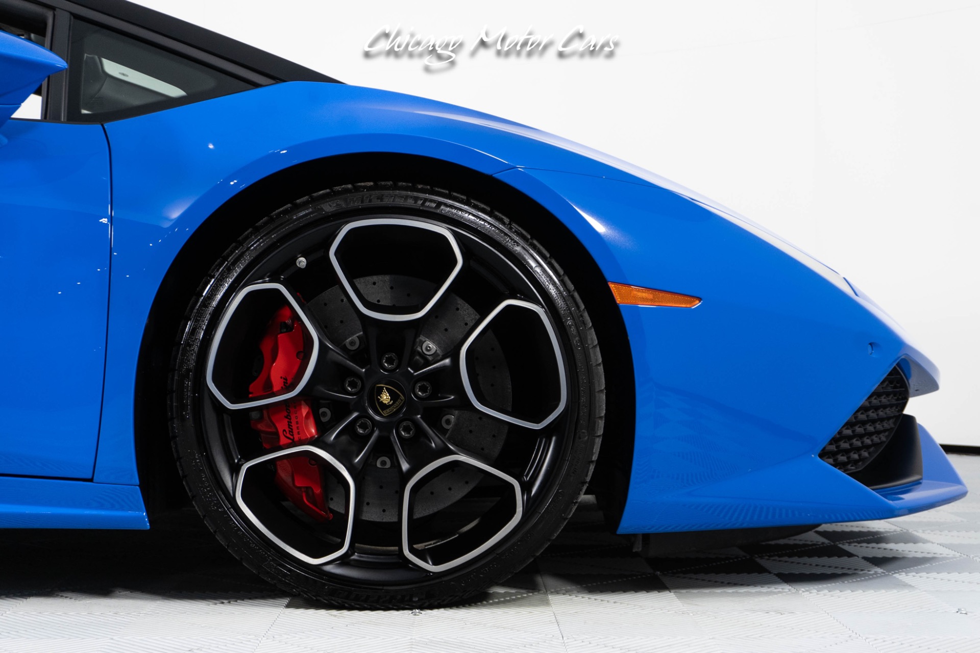 Used-2016-Lamborghini-Huracan-LP610-4-Spyder-Ad-Personam-Blu-Lemans-Front-End-PPF-Front-End-Lifter-Loaded