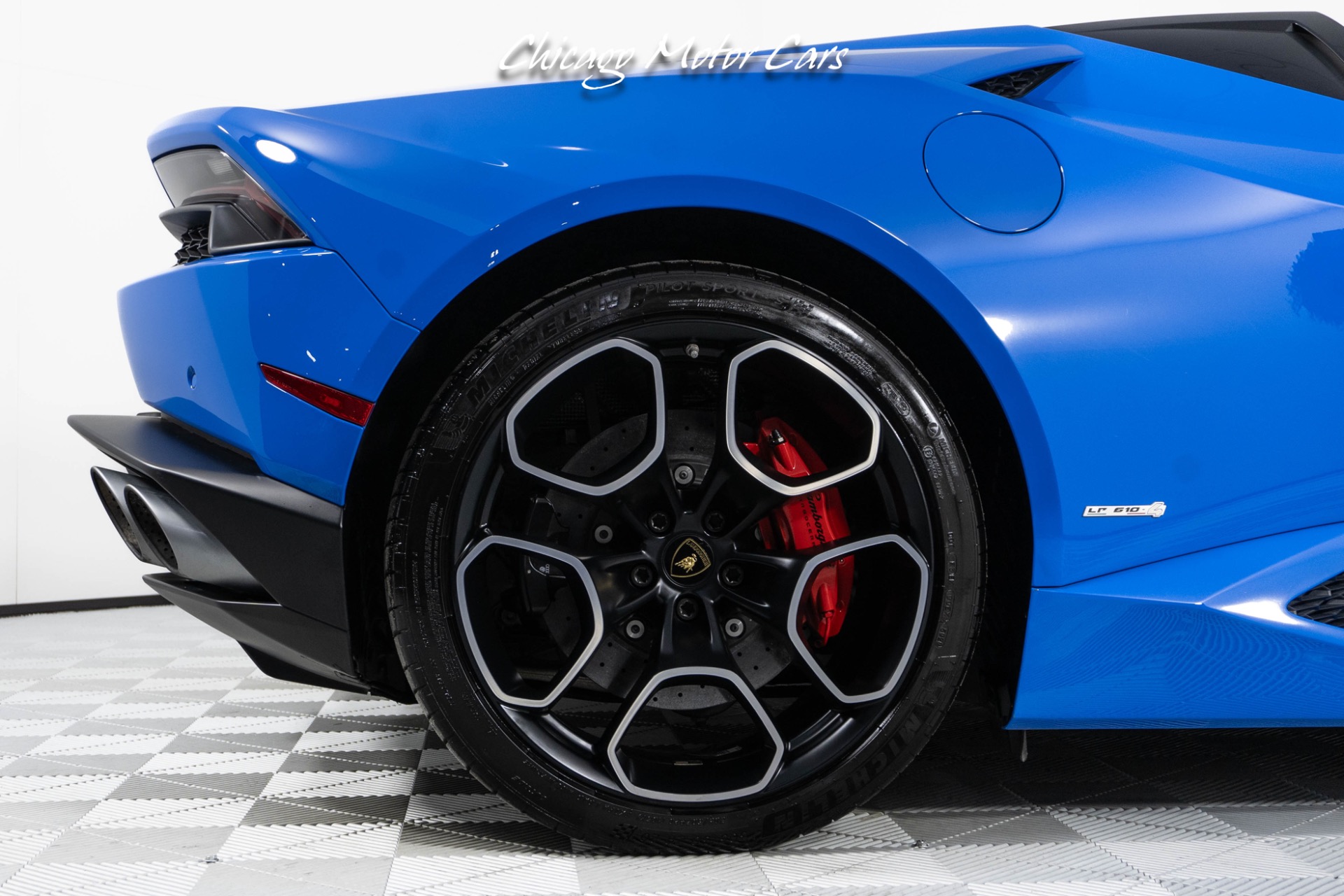 Used-2016-Lamborghini-Huracan-LP610-4-Spyder-Ad-Personam-Blu-Lemans-Front-End-PPF-Front-End-Lifter-Loaded