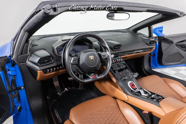 Used-2016-Lamborghini-Huracan-LP610-4-Spyder-Ad-Personam-Blu-Lemans-Front-End-PPF-Front-End-Lifter-Loaded