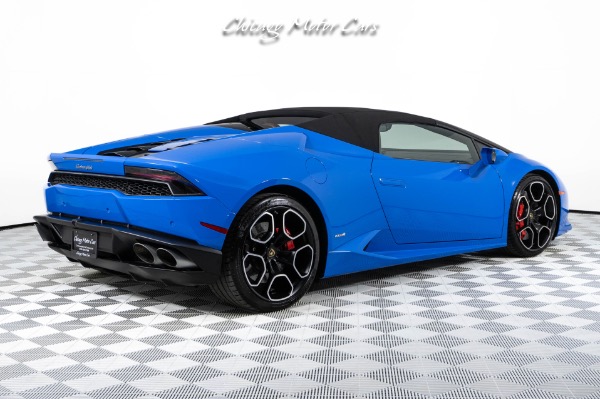 Used-2016-Lamborghini-Huracan-LP610-4-Spyder-Ad-Personam-Blu-Lemans-Front-End-PPF-Front-End-Lifter-Loaded