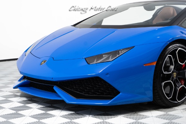 Used-2016-Lamborghini-Huracan-LP610-4-Spyder-Ad-Personam-Blu-Lemans-Front-End-PPF-Front-End-Lifter-Loaded