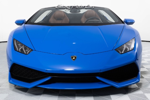 Used-2016-Lamborghini-Huracan-LP610-4-Spyder-Ad-Personam-Blu-Lemans-Front-End-PPF-Front-End-Lifter-Loaded