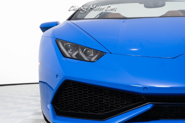 Used-2016-Lamborghini-Huracan-LP610-4-Spyder-Ad-Personam-Blu-Lemans-Front-End-PPF-Front-End-Lifter-Loaded