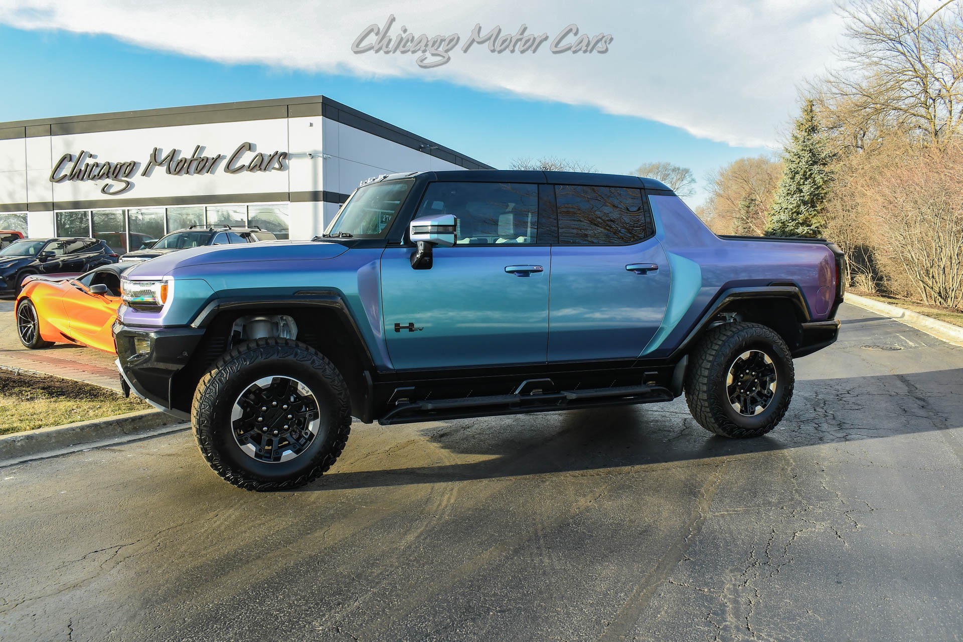 Used-2023-GMC-HUMMER-EV-Edition-1-SUV-1000HP-Mystic-Chrome-Wrap-ONLY-520-Miles-3X-Motor-Performa