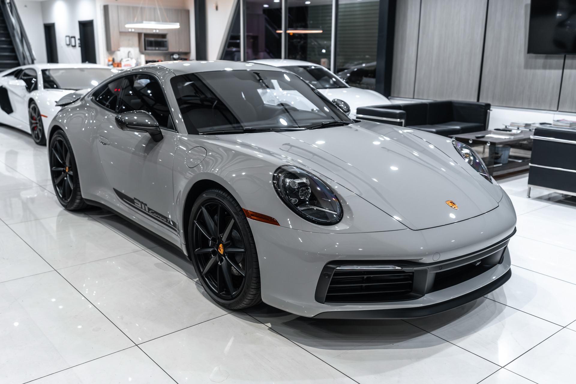 Used-2023-Porsche-911-Carrera-T-Coupe-Only-500-Miles-7-Speed-Manual-Chalk-Paint