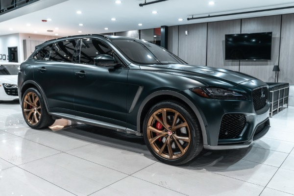 Used-2020-Jaguar-F-PACE-SVR-SUV-RARE-Satin-British-Racing-Green-Carbon-Trim-Supercharged-V8