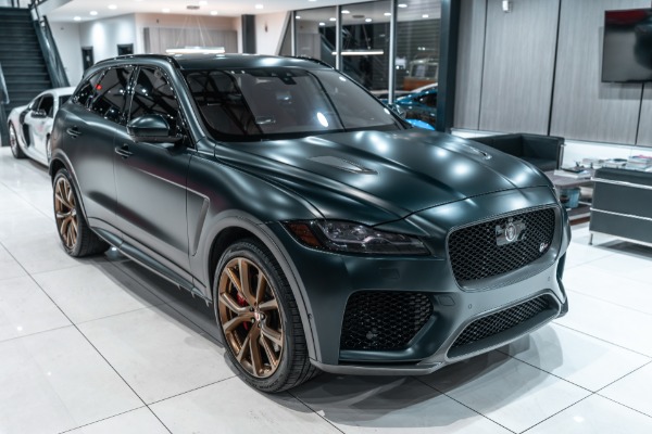 Used-2020-Jaguar-F-PACE-SVR-SUV-RARE-Satin-British-Racing-Green-Carbon-Trim-Supercharged-V8