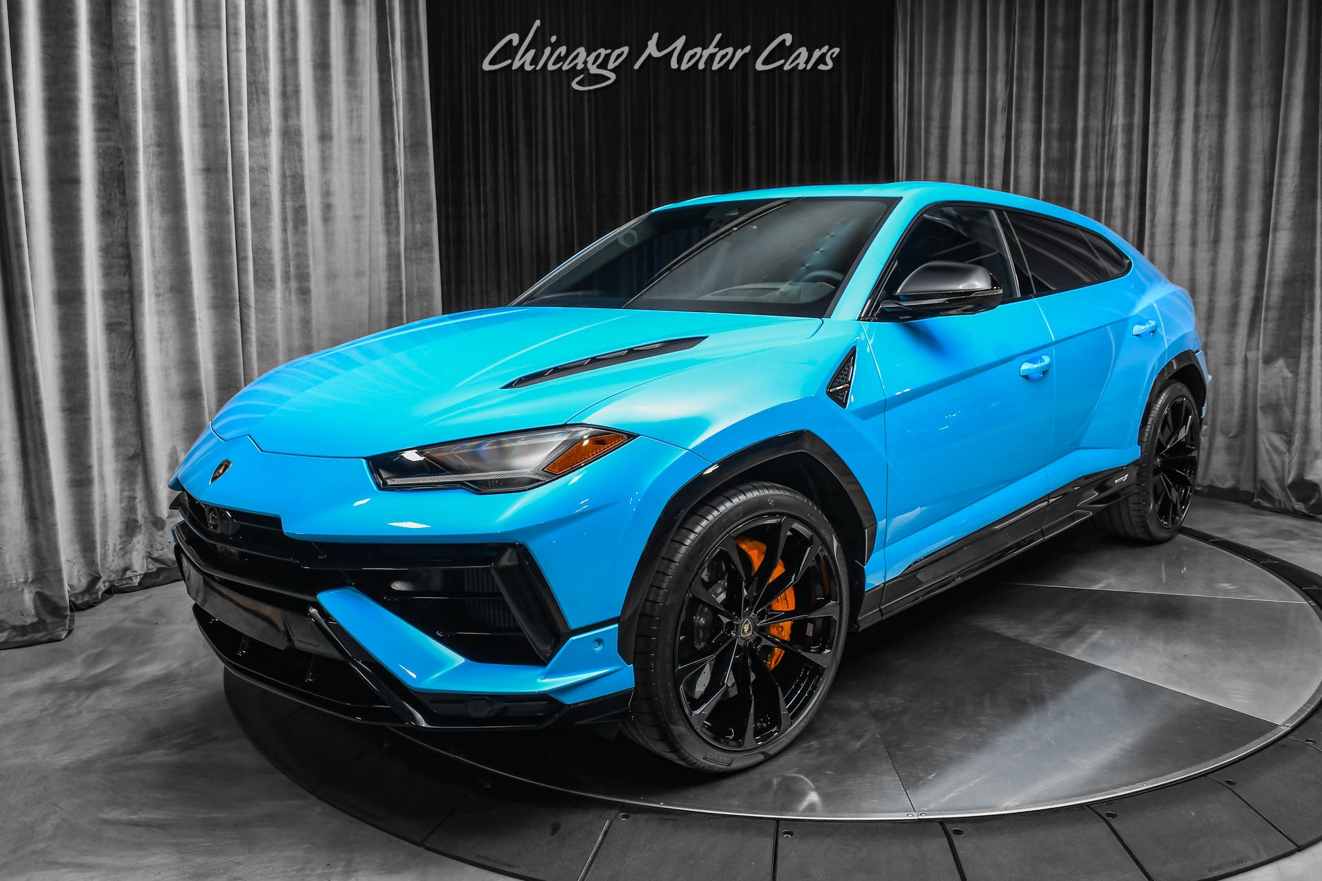 Used-2024-Lamborghini-Urus-S-SUV-Blu-Cepheus-Only-175-Miles-3D-B-O-Audio-Style-Pack-LOADED