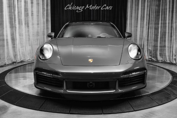 Used-2021-Porsche-911-Turbo-S-Coupe-Highly-Desired-PTS-Grey-Black-4k-Miles-Burmester-Front-PPF