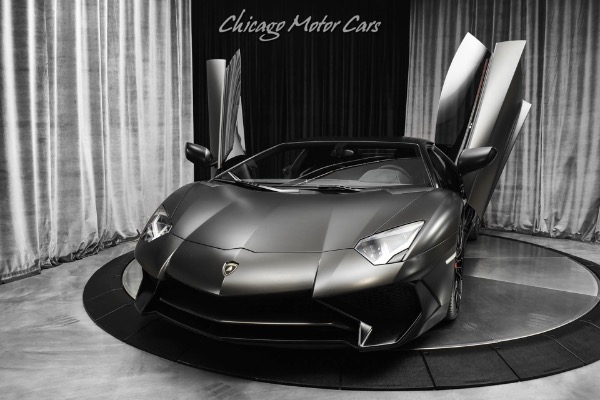 Used-2016-Lamborghini-Aventador-SV-Coupe-LP750-4-Factory-Matte-Black-MSRP-540k-Serviced-Capristo-Exhaust