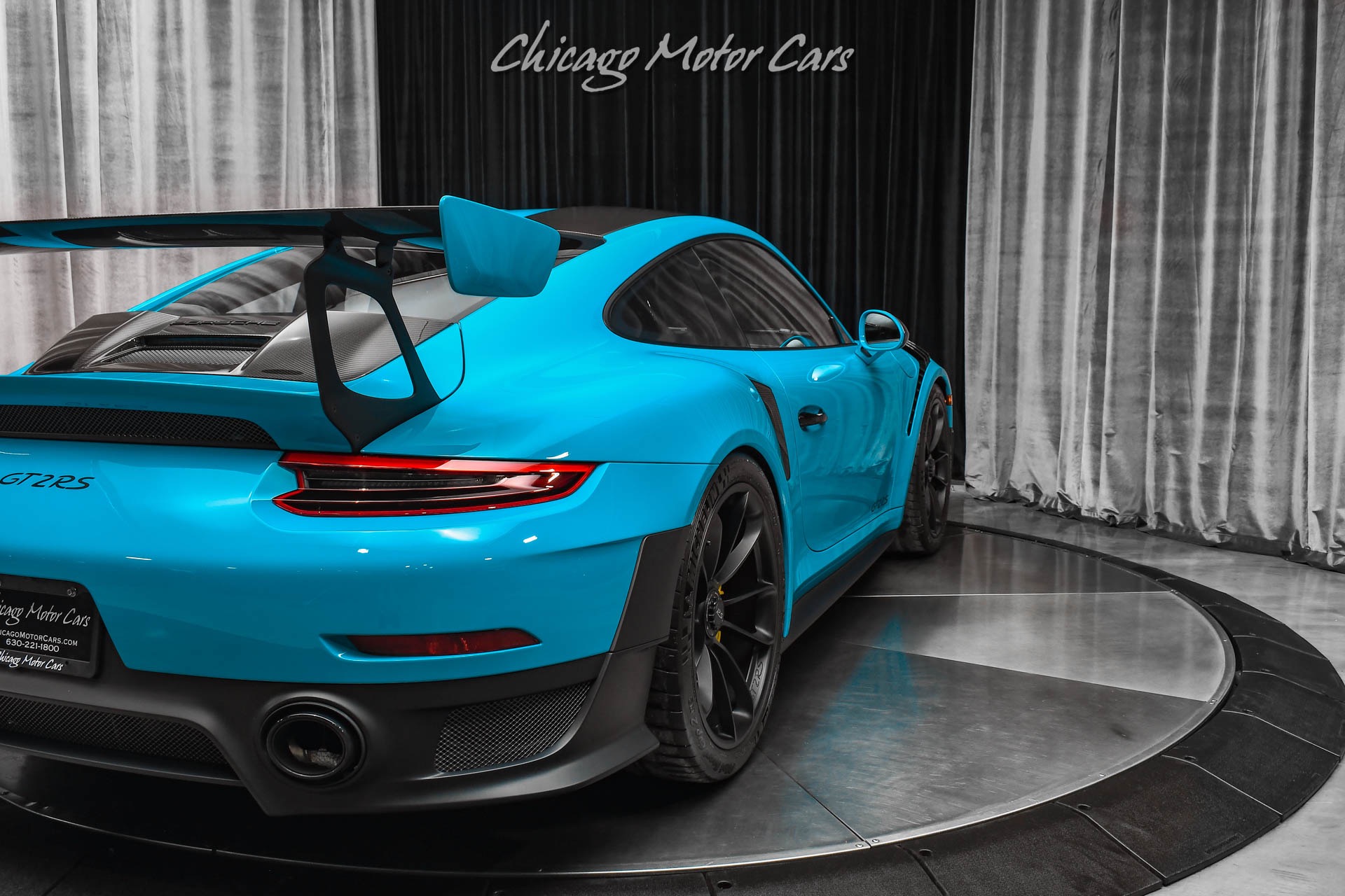 Used-2019-Porsche-911-GT2-RS-Weissach-Package-Lift-Miami-Blue-Only-4k-Miles-LOADED-MSRP-382295