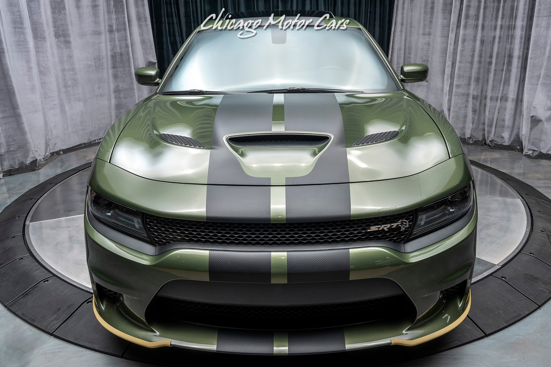 Used 18 Dodge Charger Srt Hellcat In F8 Green Original List 75k For Sale Special Pricing Chicago Motor Cars Stock