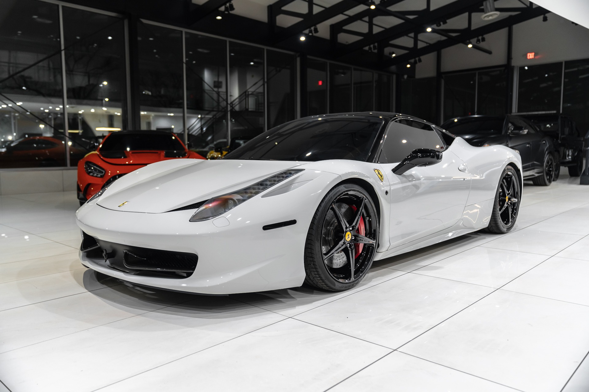 Used 2011 Ferrari 458 Italia WHITE DIAMOND STITCHING! NOVITEC EXHAUST ...