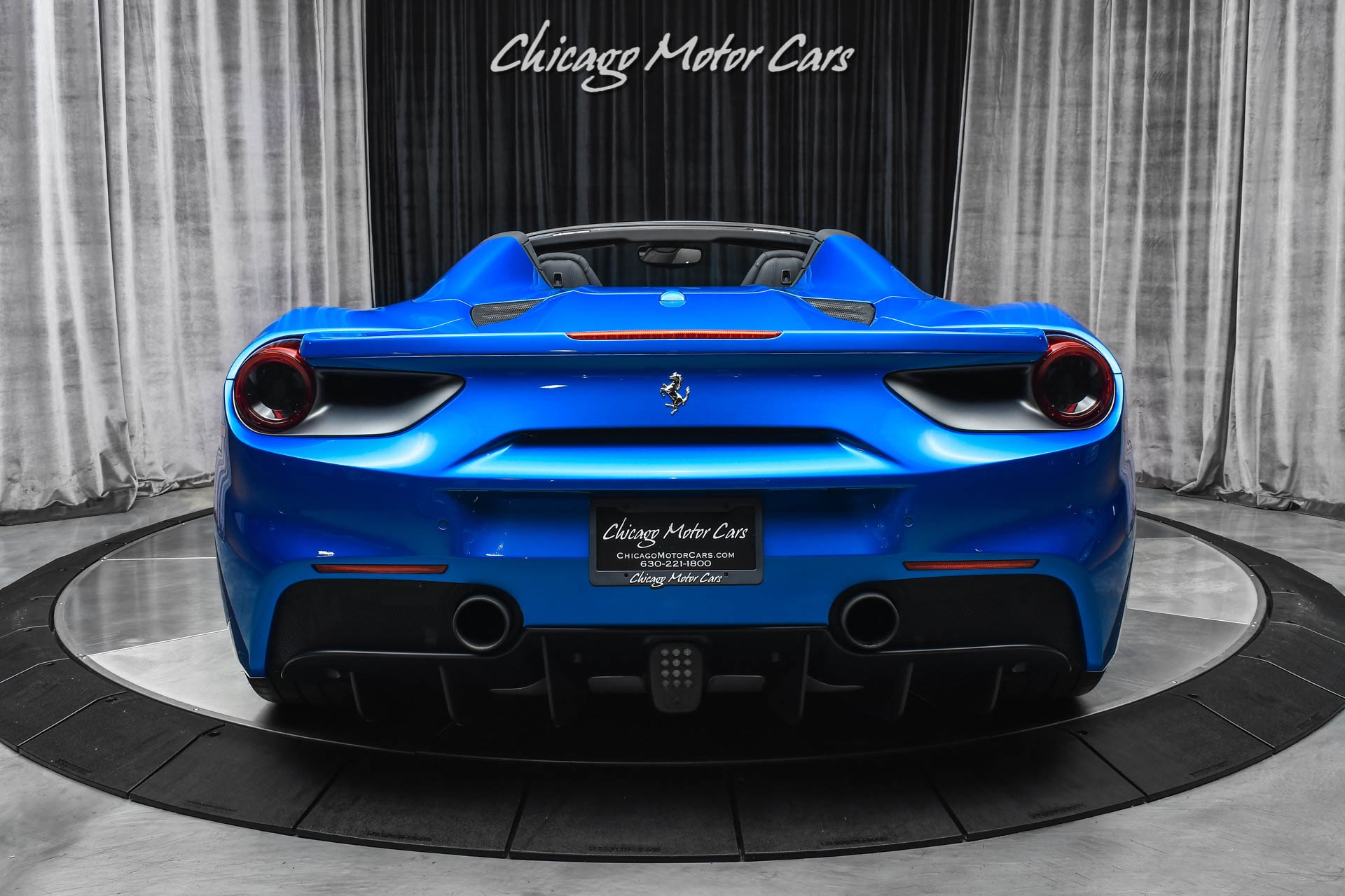 Used-2018-Ferrari-488-Spider-Convertible-Special-Request-Blu-Corsa-Paint-Carbon-Fiber-Lift