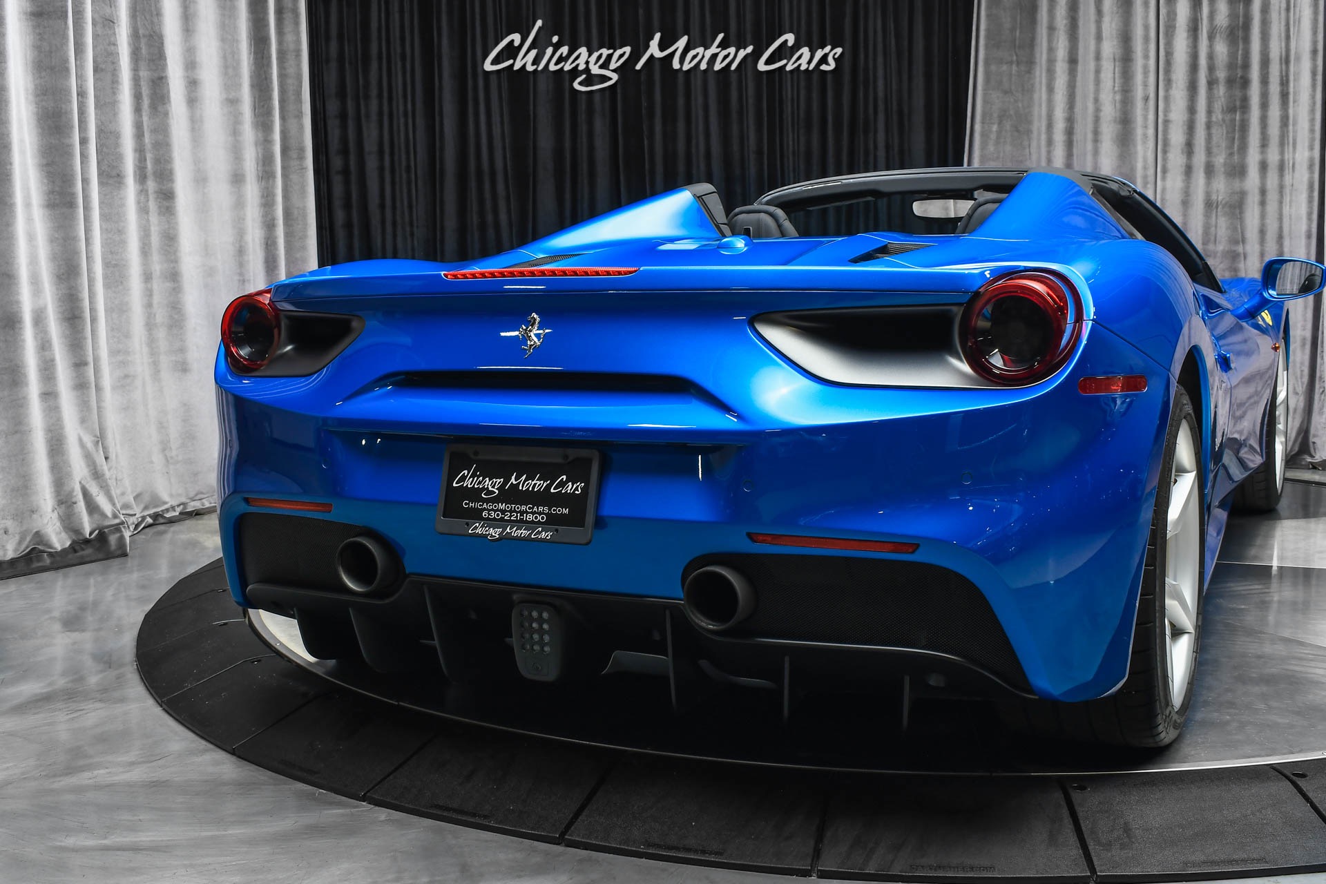 Used-2018-Ferrari-488-Spider-Convertible-Special-Request-Blu-Corsa-Paint-Carbon-Fiber-Lift