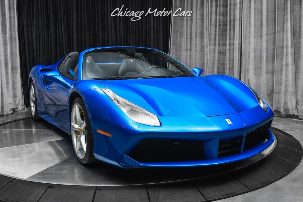 Used-2018-Ferrari-488-Spider-Convertible-Special-Request-Blu-Corsa-Paint-Carbon-Fiber-Lift