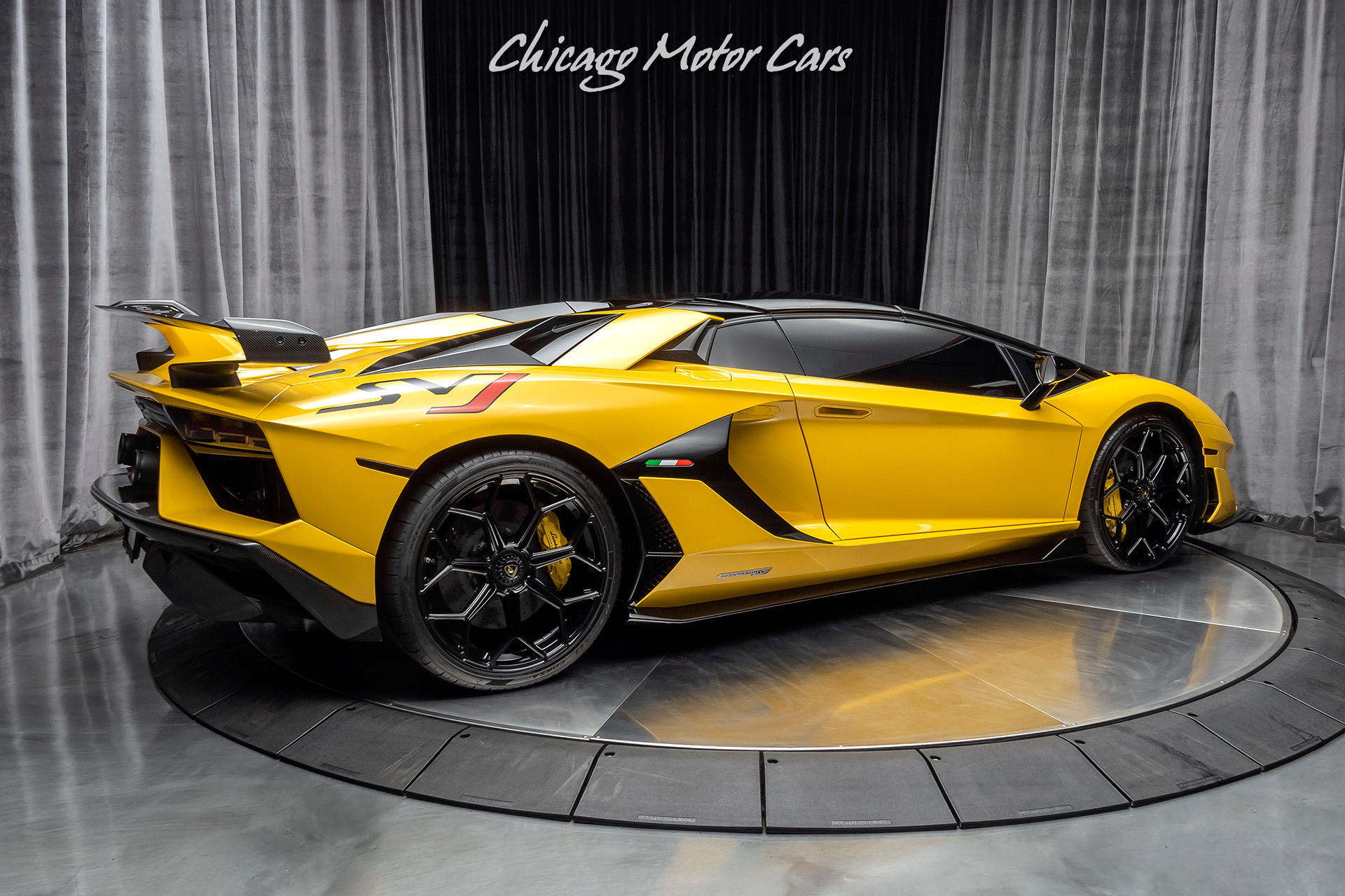 Used Lamborghini Aventador Svj Roadster Only 263 Miles New Giallo Orion Rare For Sale Special Pricing Chicago Motor Cars Stock