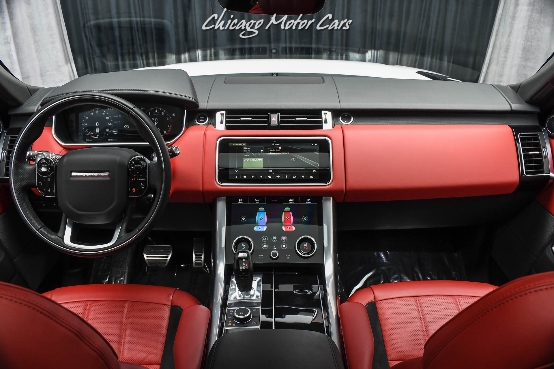 red range rover interior