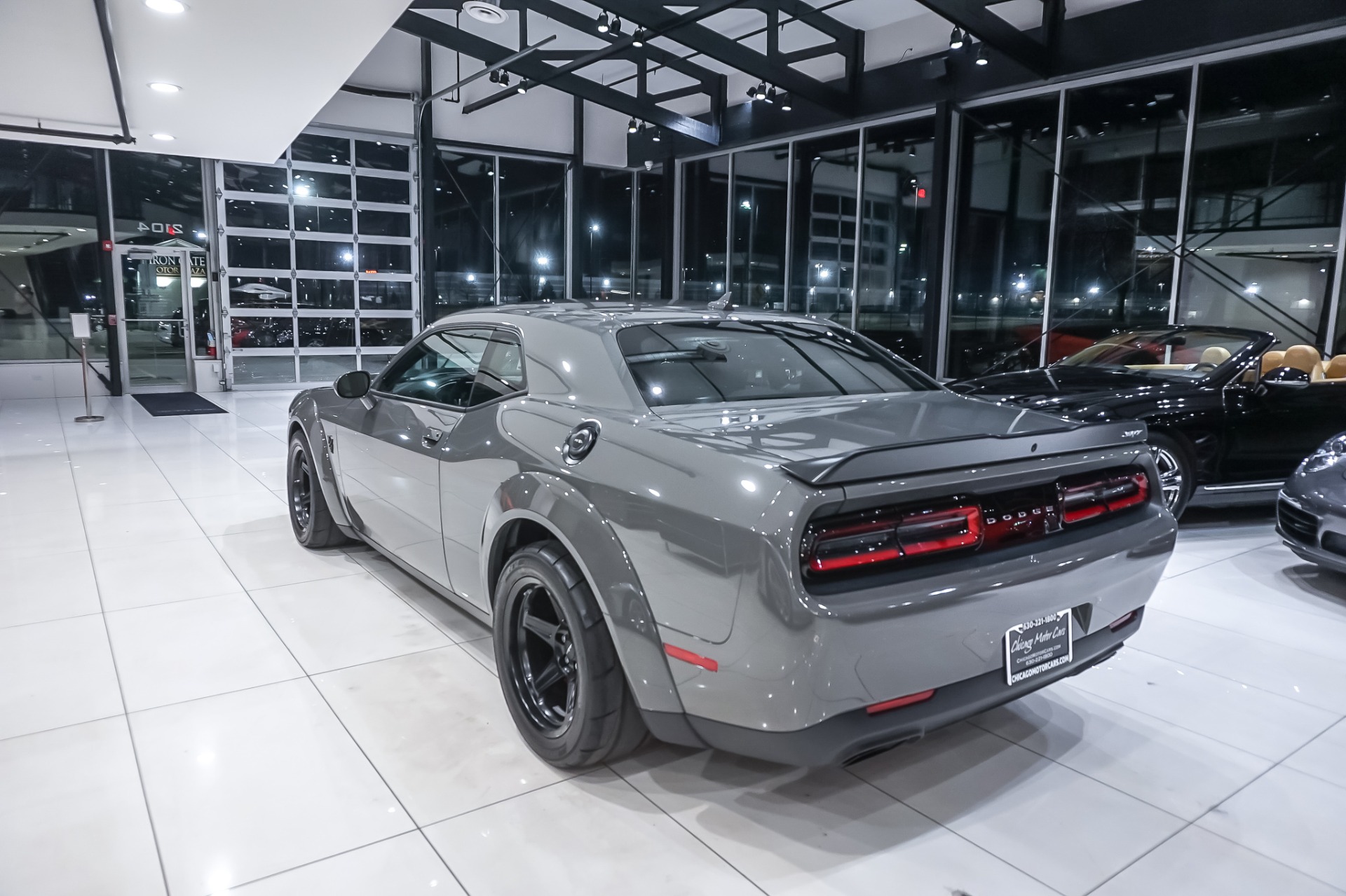 Used-2018-Dodge-Challenger-SRT-Demon-BLACK-SATIN-HOOD-ONLY-594-MILES-BONE-STOCK-ONLY-264-DESTROYER-GREY-PRODU