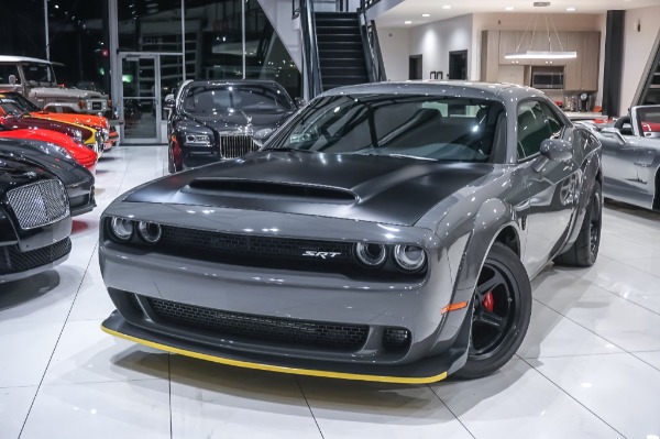 Used-2018-Dodge-Challenger-SRT-Demon-BLACK-SATIN-HOOD-ONLY-594-MILES-BONE-STOCK-ONLY-264-DESTROYER-GREY-PRODU