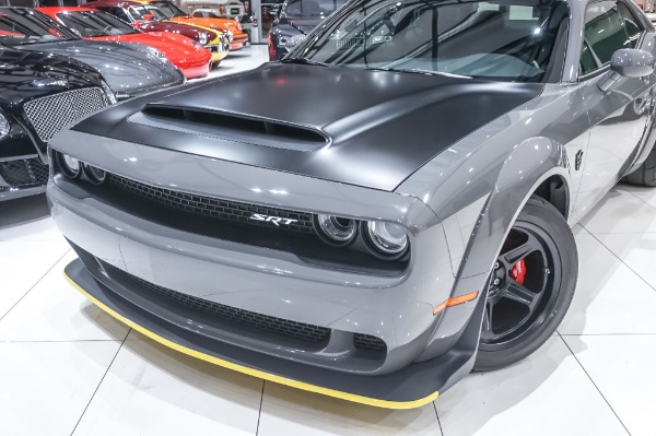 Used-2018-Dodge-Challenger-SRT-Demon-BLACK-SATIN-HOOD-ONLY-594-MILES-BONE-STOCK-ONLY-264-DESTROYER-GREY-PRODU