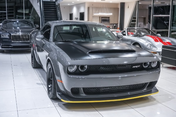 Used-2018-Dodge-Challenger-SRT-Demon-BLACK-SATIN-HOOD-ONLY-594-MILES-BONE-STOCK-ONLY-264-DESTROYER-GREY-PRODU