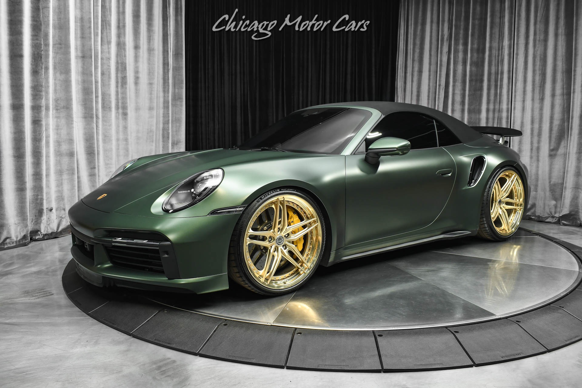 Used 2021 Porsche 911 Turbo S Convertible RARE PTS Oak Green Metallic OVER $30k+ in