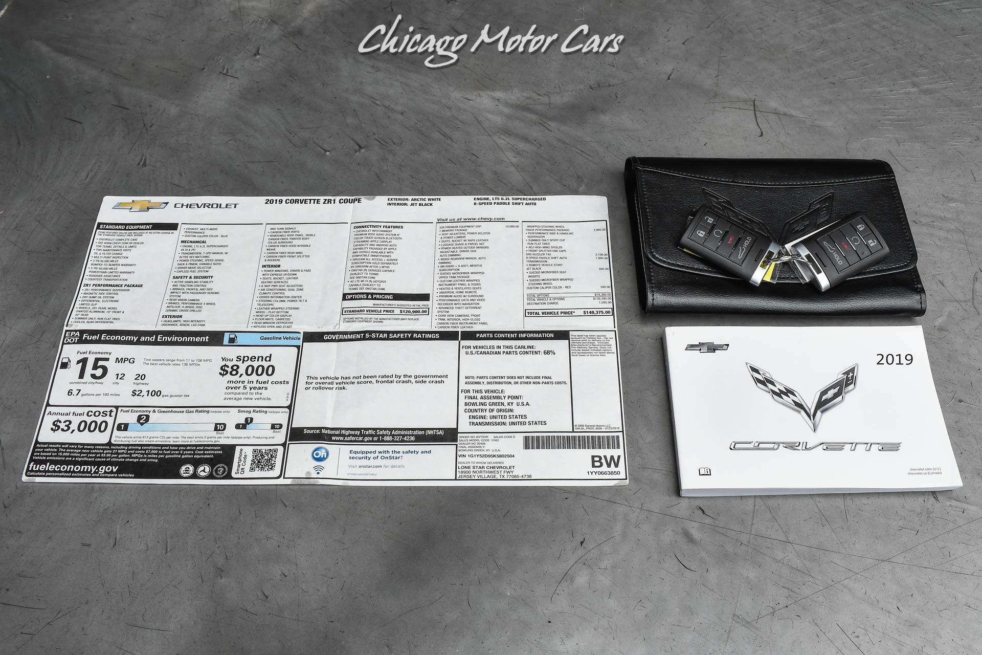 Used 2019 Chevrolet Corvette ZR1 3ZR Package! Track Performance 