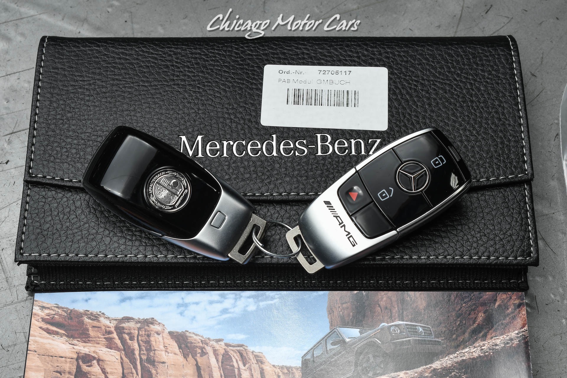 Mercedes Benz Key Fob Silver Text and Logo - Exotic Carbon Fiber