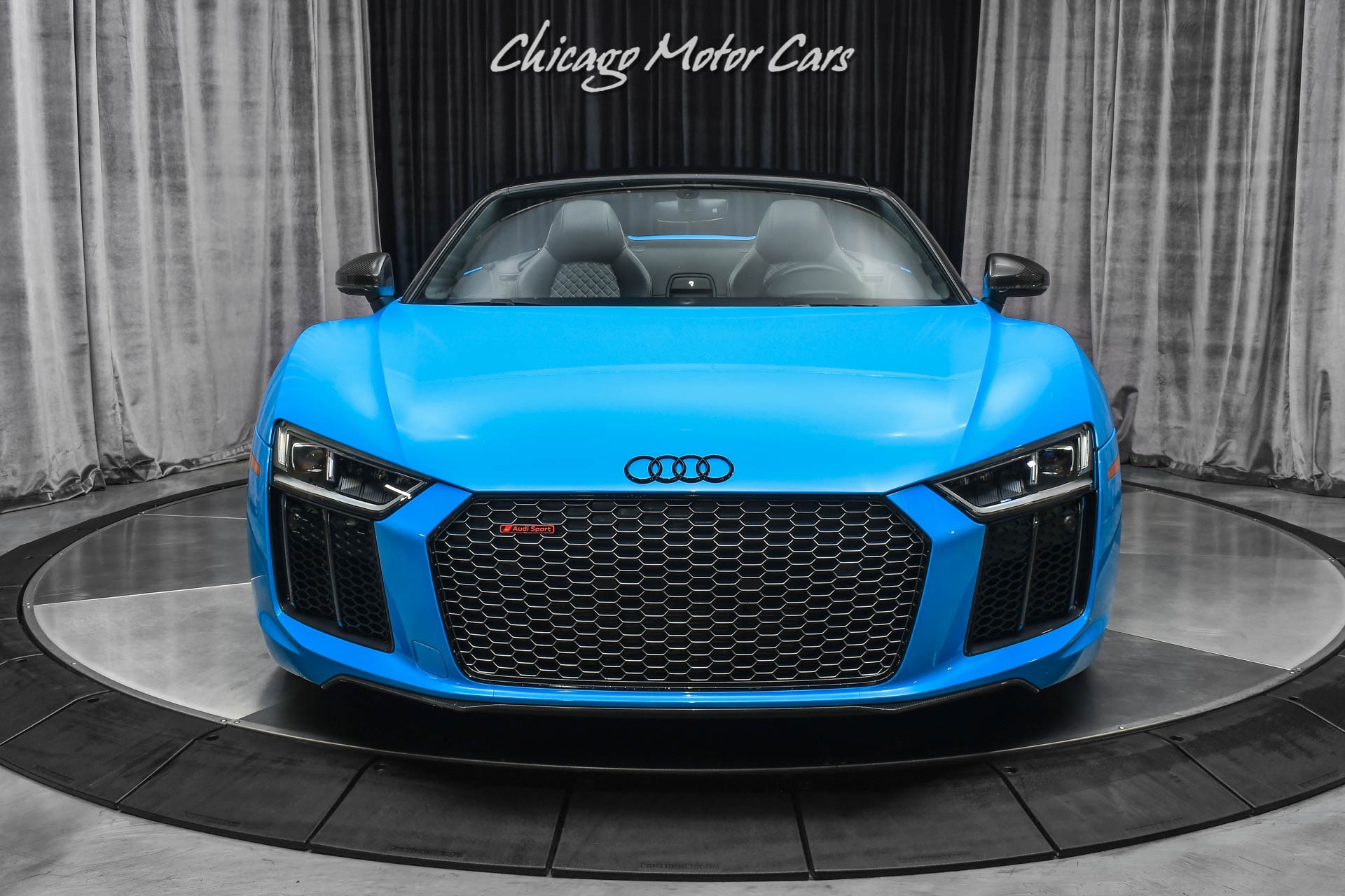 Used-2018-Audi-R8-52-quattro-V10-Plus-Spyder-RARE-Riviera-Blue-Audi-Sport-Pack-Full-PPF