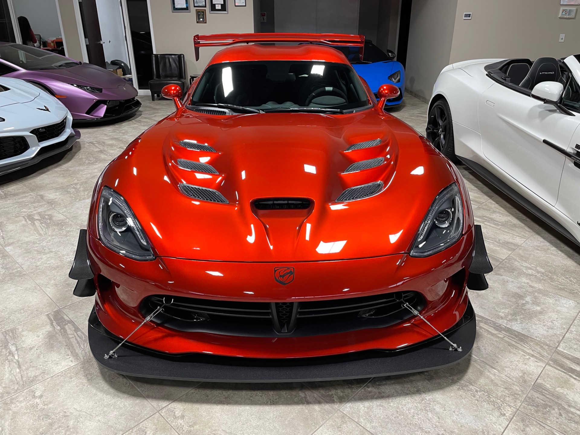 Used-2016-Dodge-Viper-ACR-Extreme-Aero-Coupe-Only-1k-Miles-Stryker-Orange-Tri-Coat-BEST-ONE