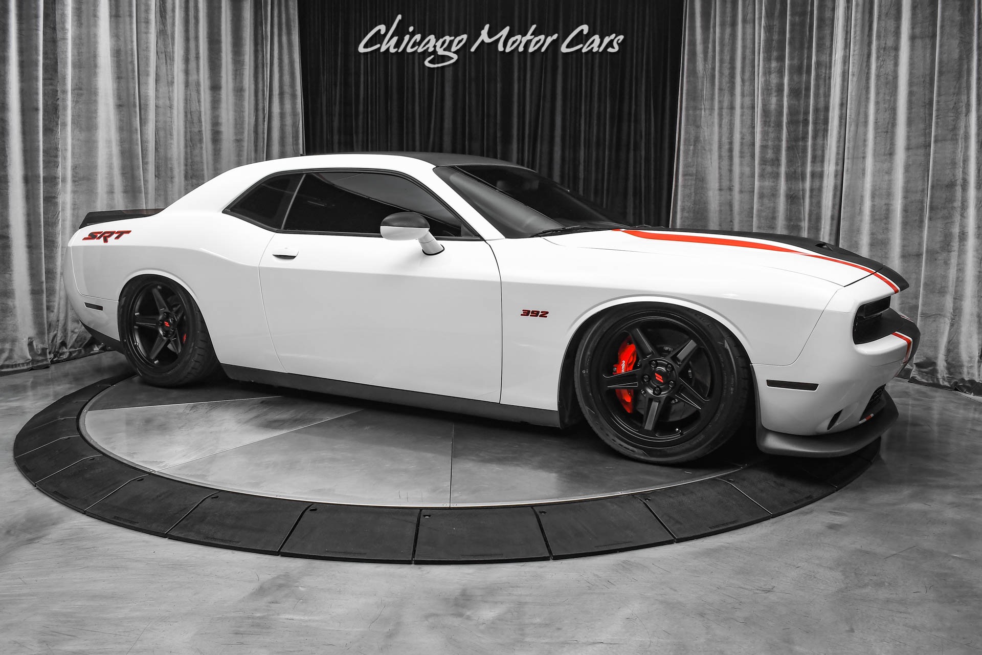 lowered white challenger