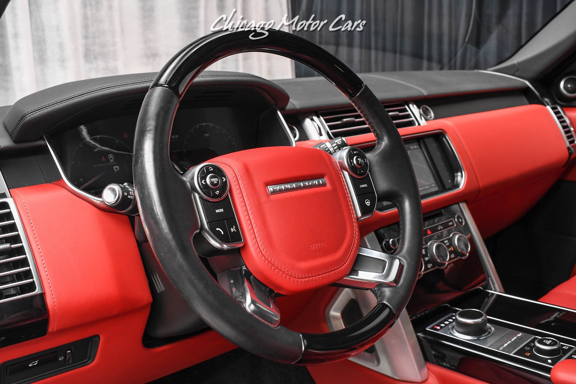 red range rover interior