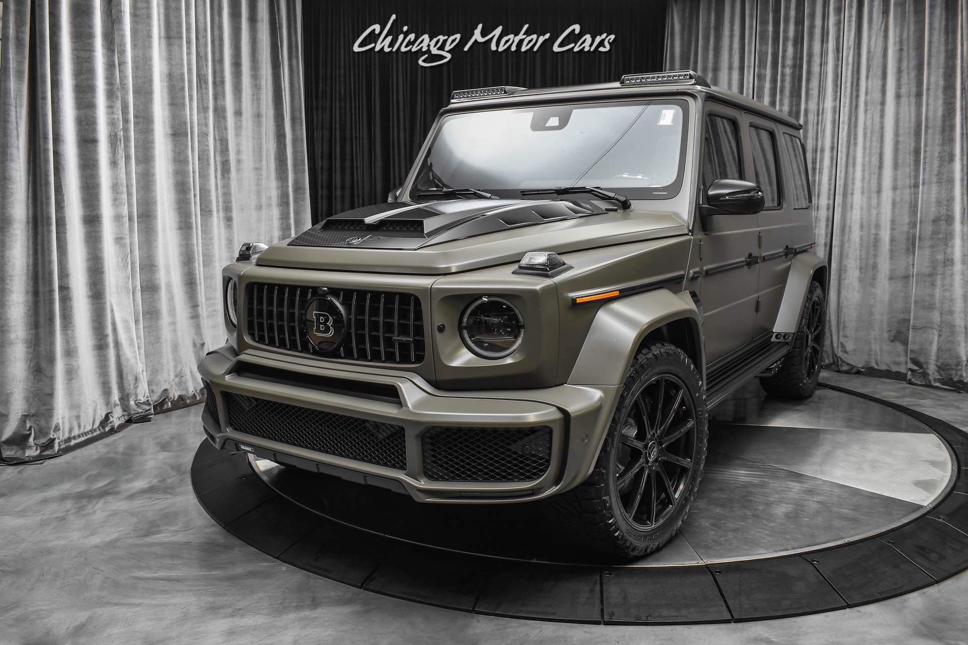 Used 21 Mercedes Benz G63 Amg Suv Matte Olive Green Brabus Package Carbon Fiber Only 2800 Miles For Sale Special Pricing Chicago Motor Cars Stock