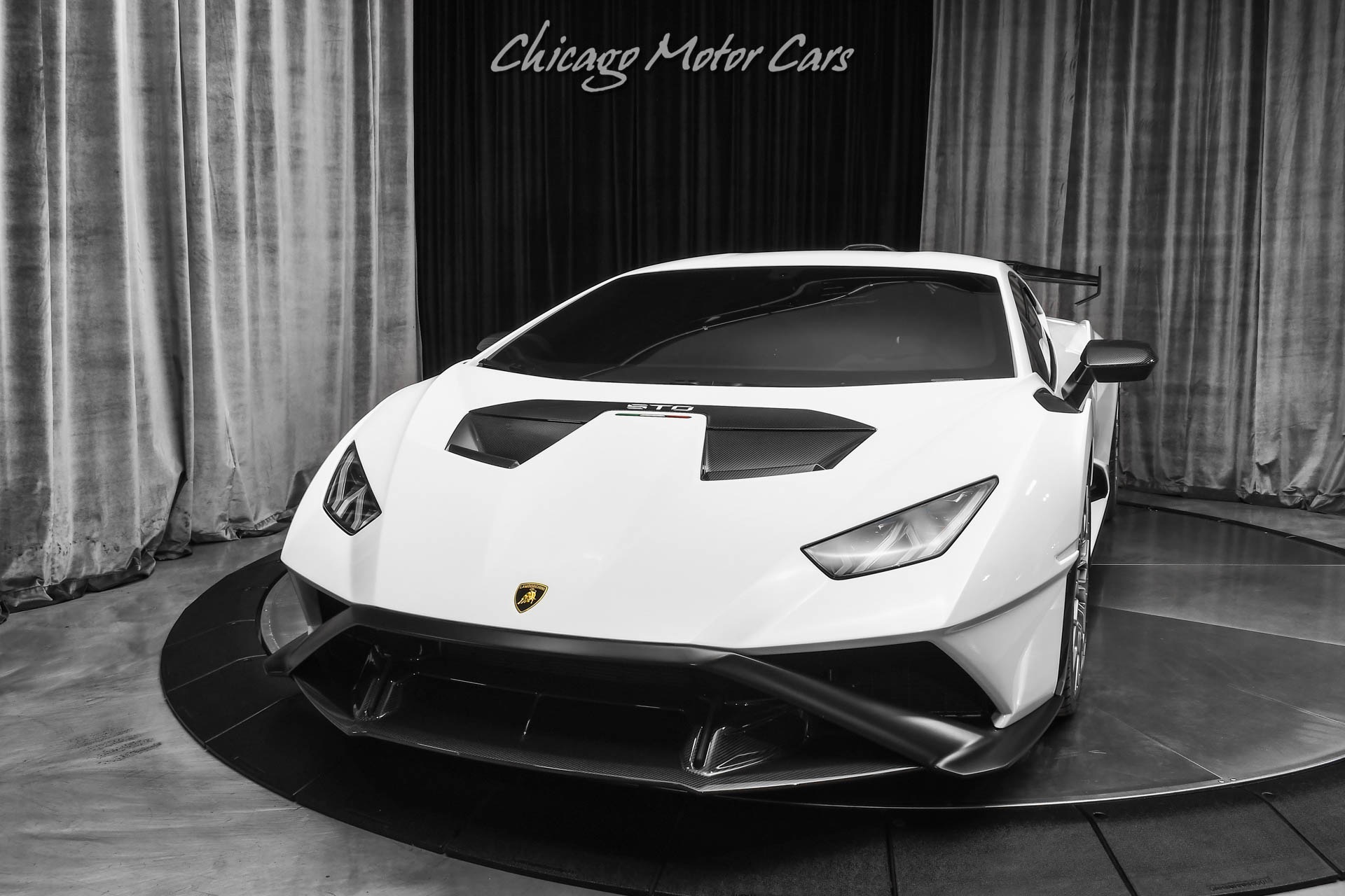 Used 2021 Lamborghini Huracan Sto Coupe Only 157 Miles Full Exterior Carbon Pack Full Front 8303