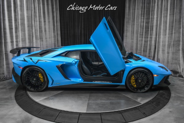 Used 2017 Lamborghini Aventador SV LP750-4 Coupe RARE Blue Cepheus ...