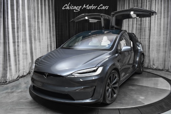 Used-2022-Tesla-Model-X-Plaid-SUV-ONLY-250-Miles-FULL-Self-Driving-LOADED-with-Every-Option