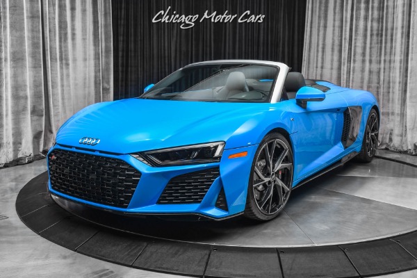 Used-2022-Audi-R8-52-V10-performance-Spyder-Convertible-ONLY-317-Miles-Riviera-Blue-Carbon