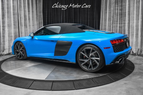 Used-2022-Audi-R8-52-V10-performance-Spyder-Convertible-ONLY-317-Miles-Riviera-Blue-Carbon