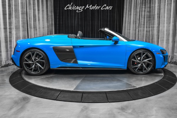 Used-2022-Audi-R8-52-V10-performance-Spyder-Convertible-ONLY-317-Miles-Riviera-Blue-Carbon