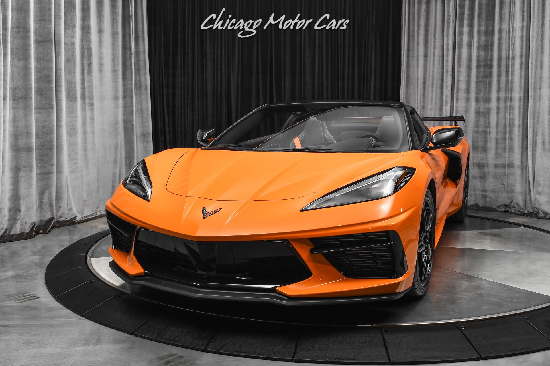 Used-2022-Chevrolet-Corvette-Stingray-Convertible-ONLY-397-Miles-Amplify-Orange-Perf-Exhaust-LOADED