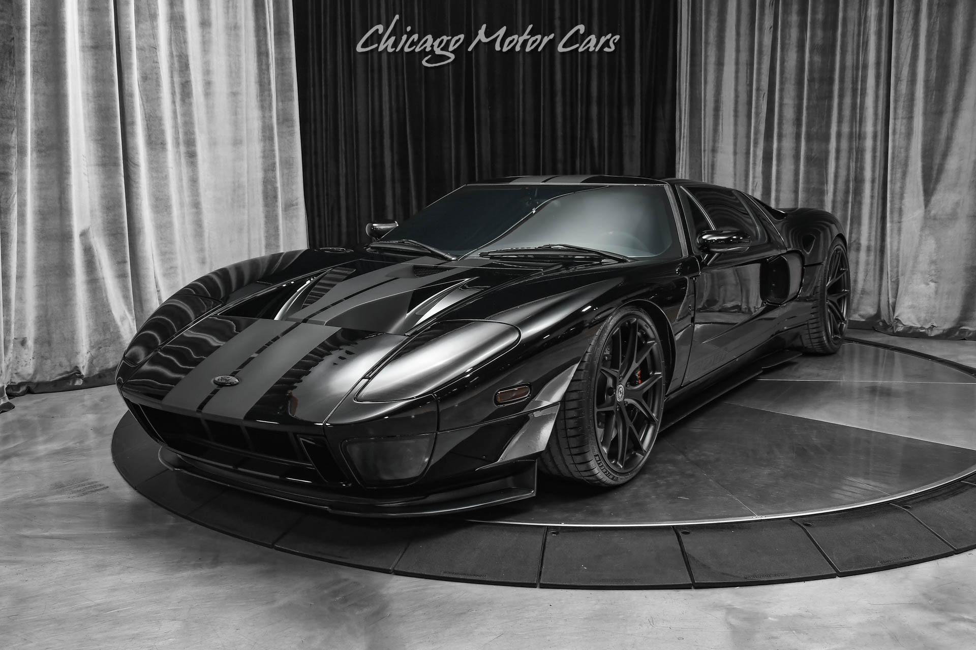 Used-2006-Ford-GT-Beautiful-Black-On-Black-HRE-Wheels-Custom-Interior